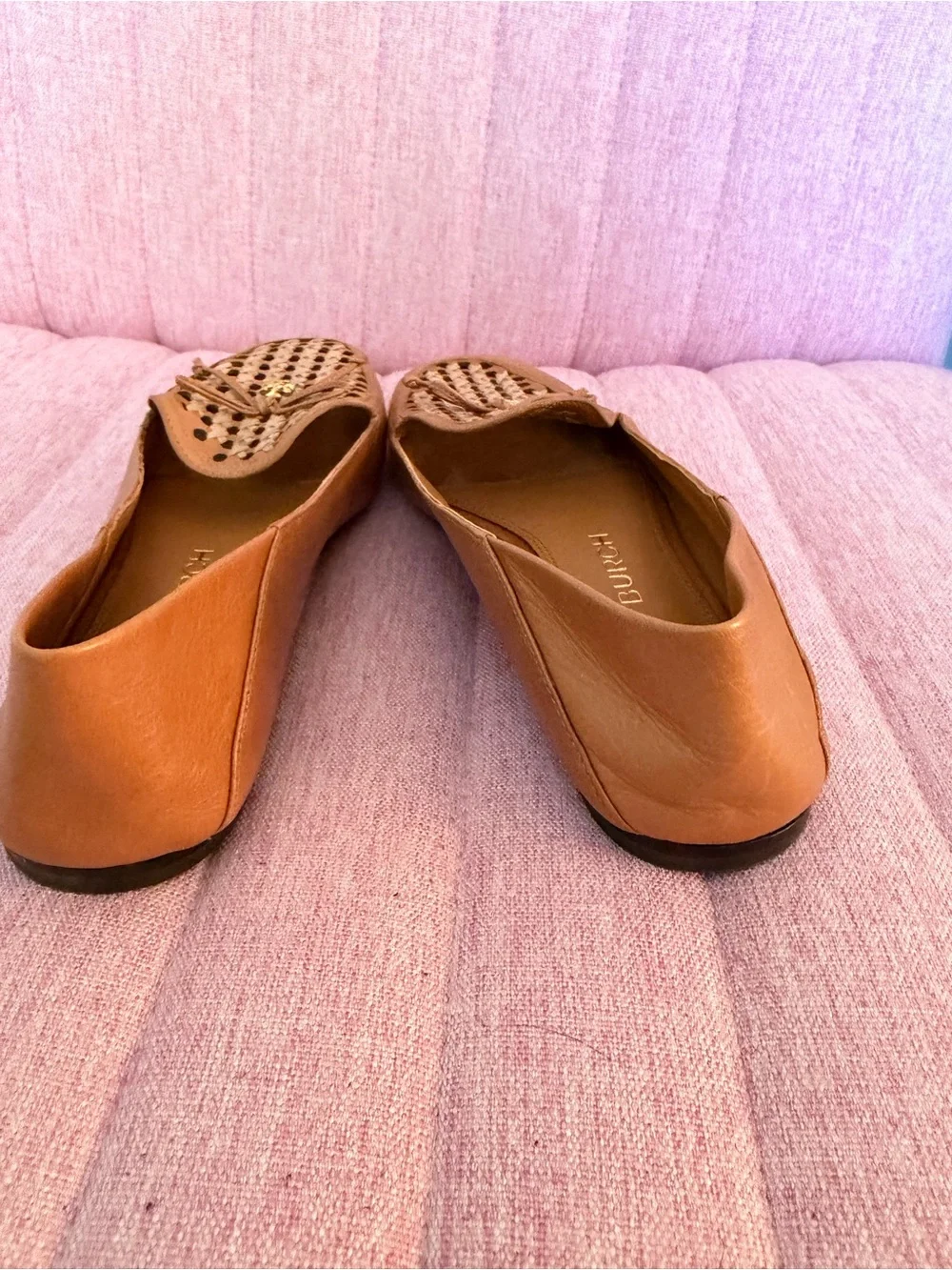 Tory Burch Woven Loafers with Basketweave Design